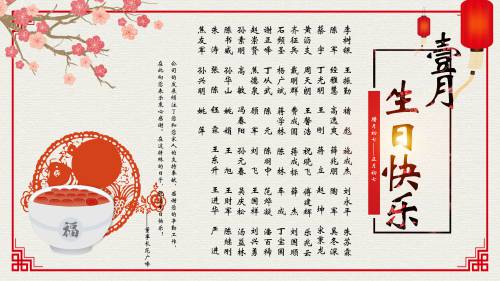 【生日祝福】恭祝1月生日的員工生日快樂！