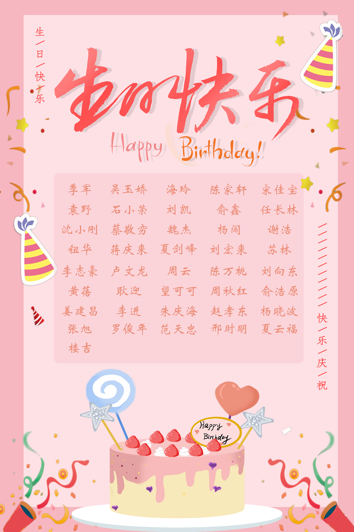 【生日祝?！抗ё?月生日的員工生日快樂！
