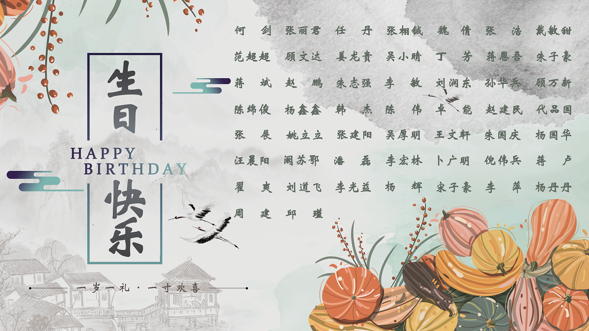 【生日祝?！抗ё?0月生日的員工生日快樂！