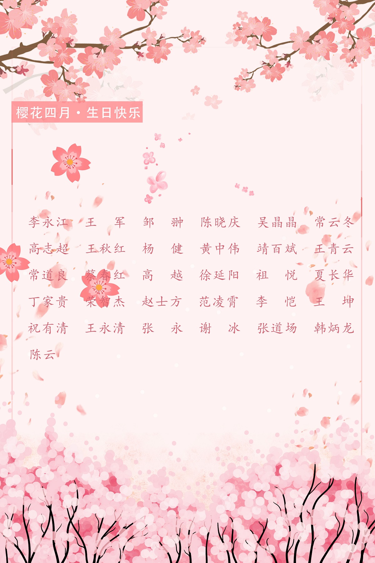 【生日祝?！抗ё?4月生日的員工生日快樂！