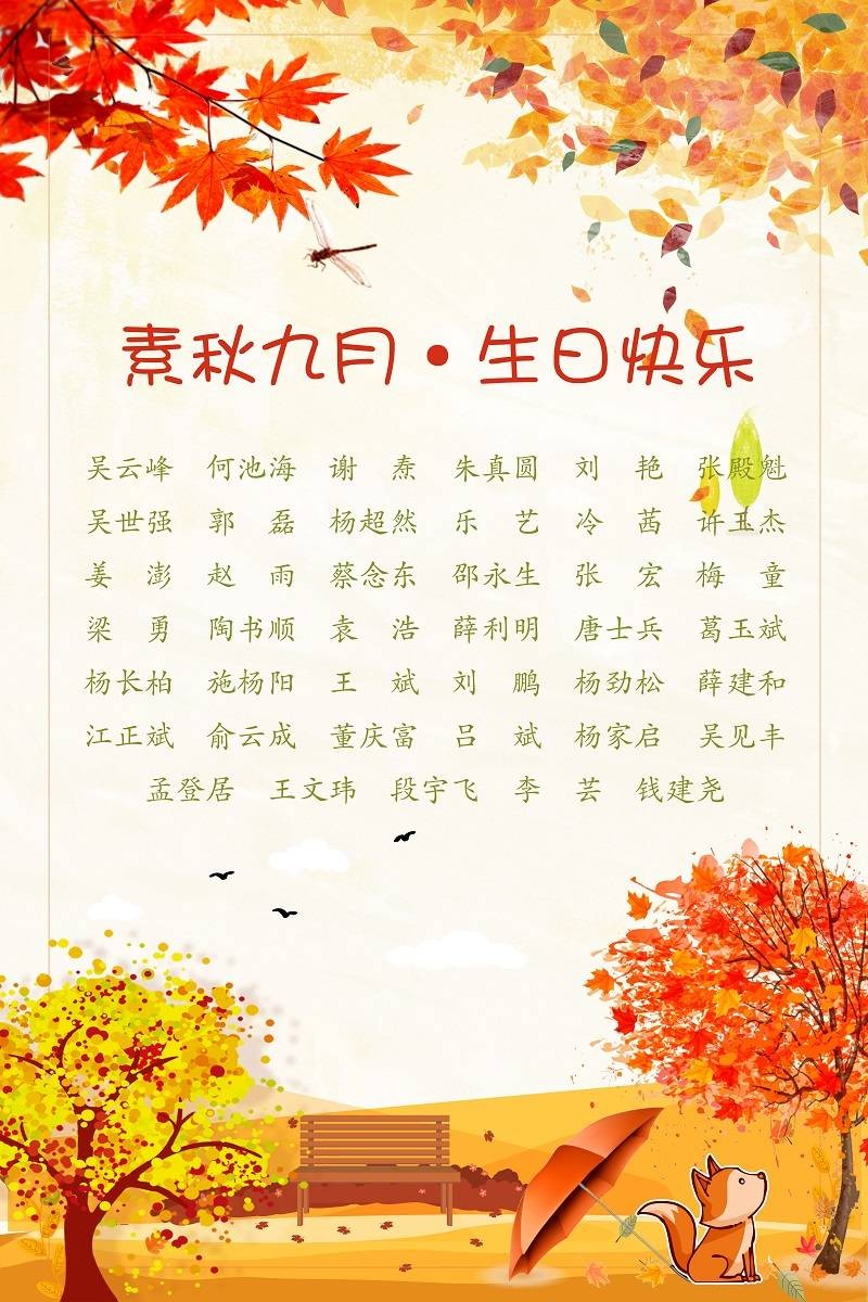 【生日祝?！抗ё?9月生日的員工生日快樂！